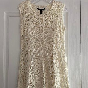 BCBGMaxAzria White Crochet Dress